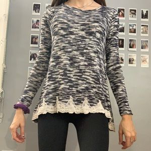 Black and white long sleeve